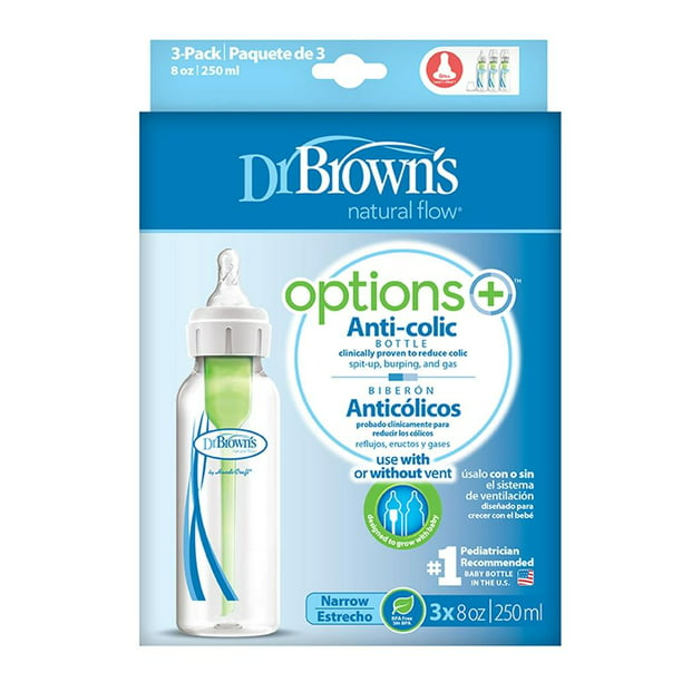 Biberones Anticólicos Options+ Dúo 8 Oz - Dr. Browns Varios Colores - Cemaco