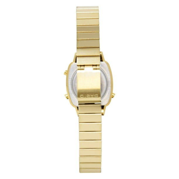 Casio LA670WGA-9 Reloj de cuarzo de acero inoxidable dorado con esfera  digital para mujer, Oro, Reloj de cuarzo