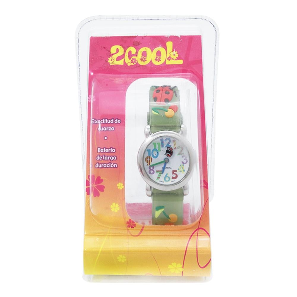 Reloj infantil ORG 02STA de algodón orgánico de Jacques Farel para niña de  color rosa