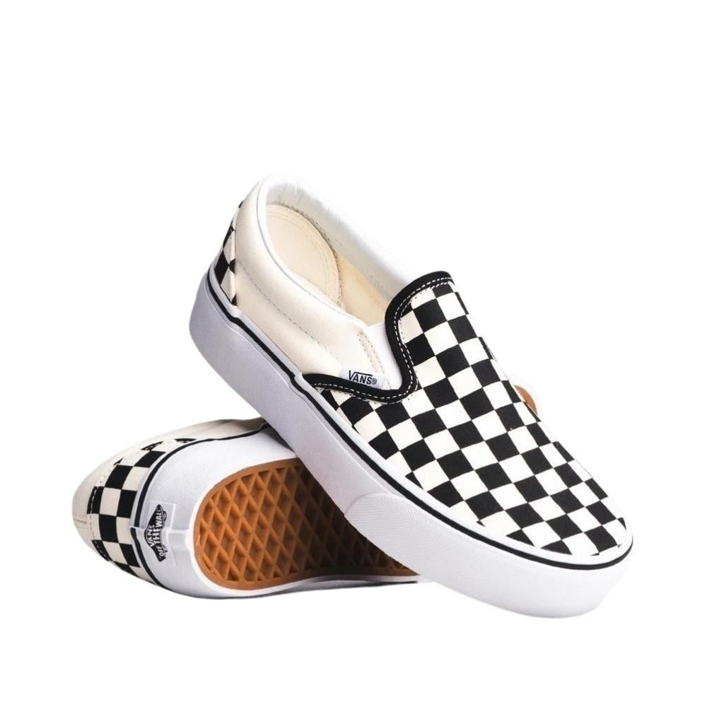 Tenis para Dama Vans Slip On Checkboard Platform Talla 25 Blanco