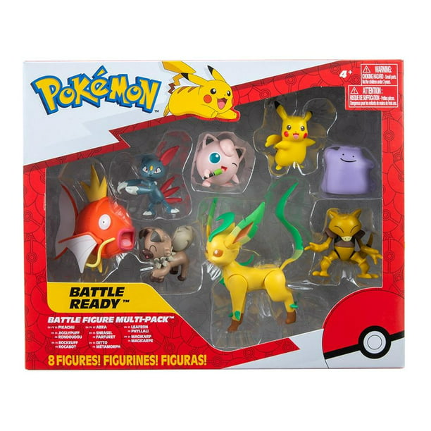 Set de Figuras Pokémon Pokémon Pikachu, Jigglypuff #1, Rockruff, Sneasel,  Abra, Ditto, Leafeon, Magikarp