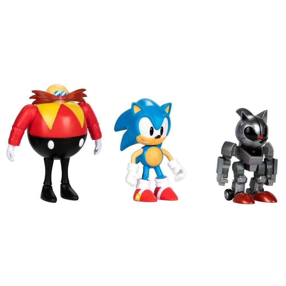Sonic The Hedgehog Colección de cifras de acción articuladas de 4 pulgadas  (elegir figura) (Sónico con monopatín naranja)