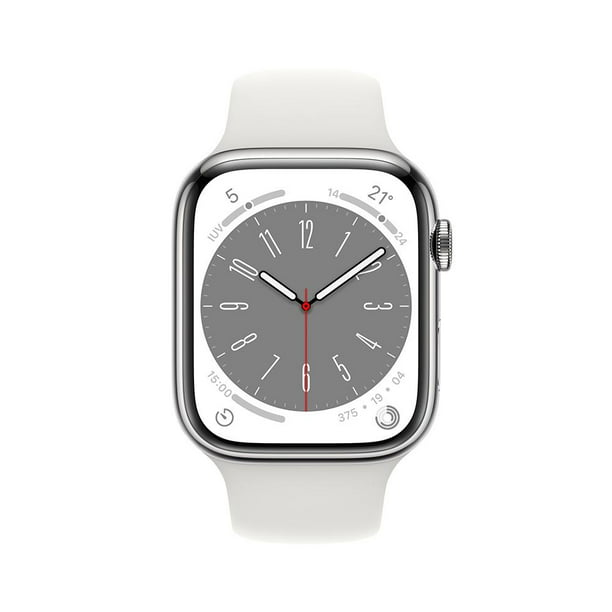  Apple Watch Series 8 [GPS + Cellular 1.614 in] Reloj  inteligente con caja de acero inoxidable grafito con correa deportiva de  medianoche, M/L con AppleCare+ (2 años) : Electrónica