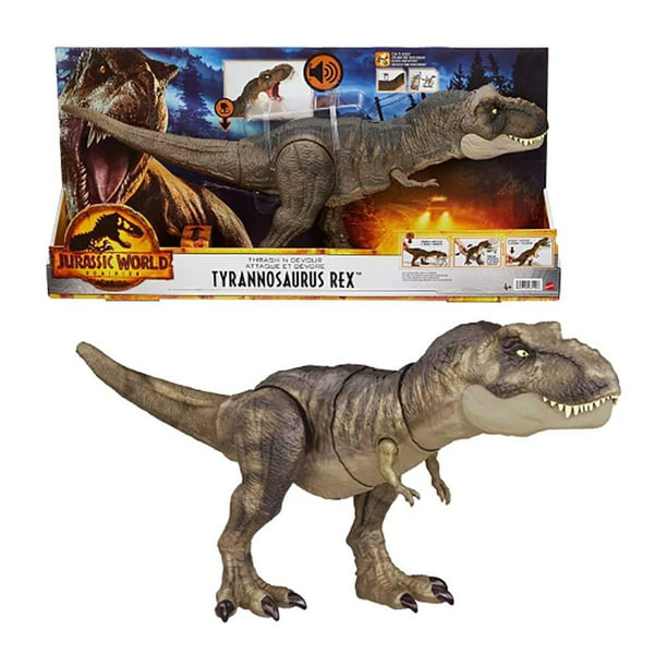 Marquesina accesorios proteger Dinosaurio de juguete MATTEL Jurassic World Tyrannosaurus Rex Thrash 'N  Devour | Walmart en línea
