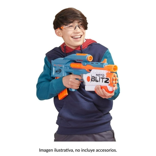 MINKUROW Paquete De 2 Gafas/Gafas/Gafas Para Motocicleta Con Bandanas -  Compatible Con Nerf Game Battle For Kids (Rojo + Azul Claro)