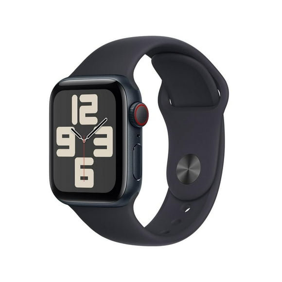 smartwatch apple se gps  cellular caja de aluminio negro 40mm correa deportiva negro