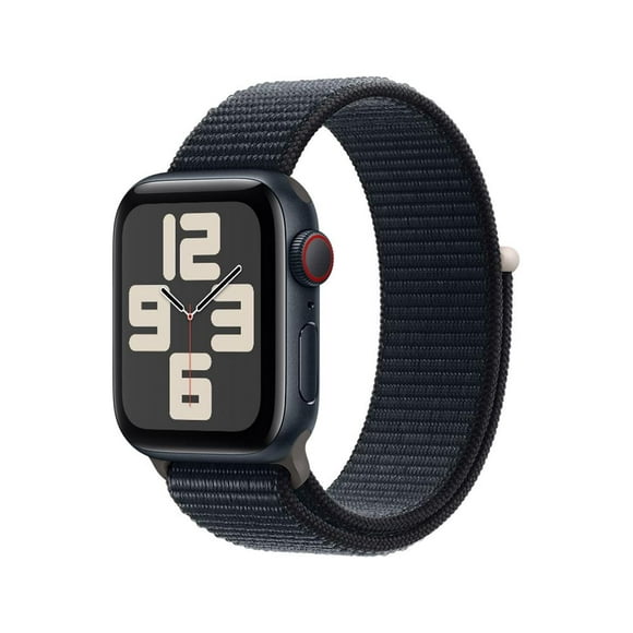 smartwatch apple se gps  cellular caja de aluminio negro 40mm correa loop deportiva negro