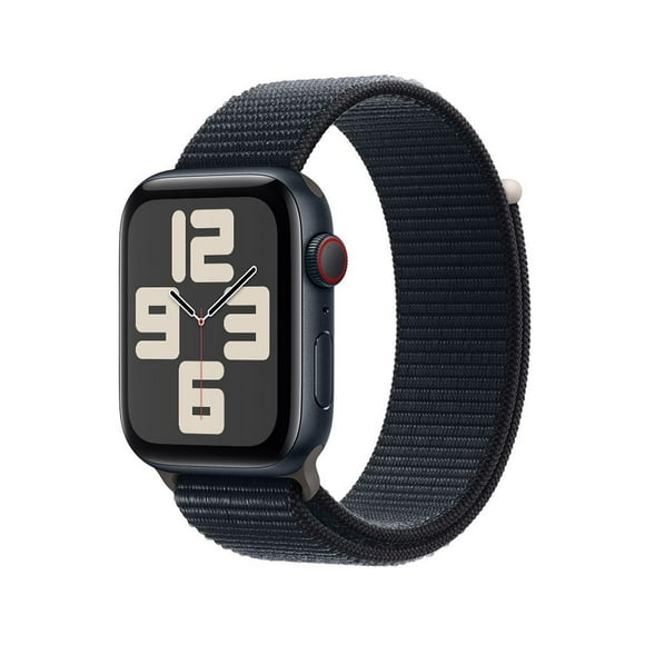 smartwatch apple se gps  cellular caja de aluminio negro 44mm correa loop deportiva negro