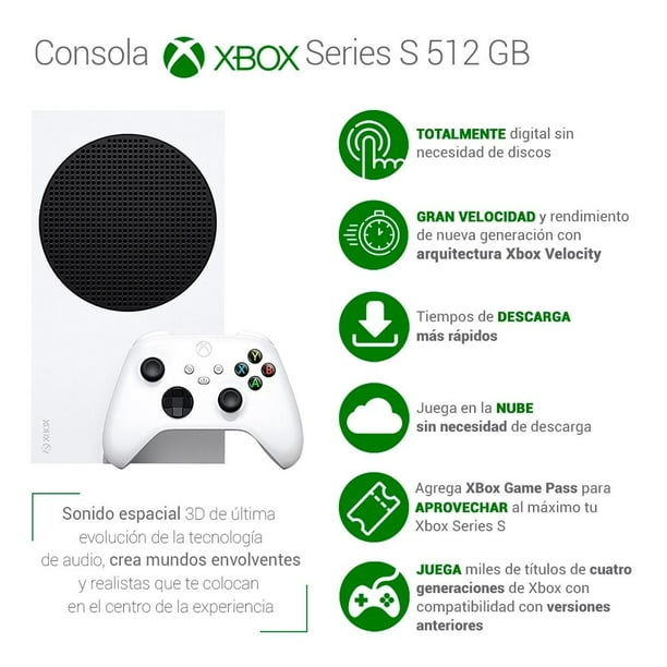 Consola Xbox Series S de 512 GB Edición Bundle + Audífonos