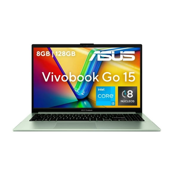 laptop asus vivobook e1504ganj324w ci3 8gb 128gb verde