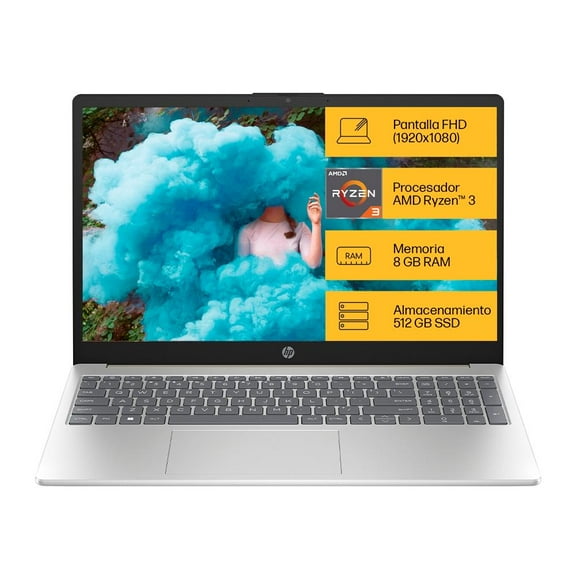 Laptop HP 15-fc0043la AMD Ryzen 3 8GB RAM 512GB SSD