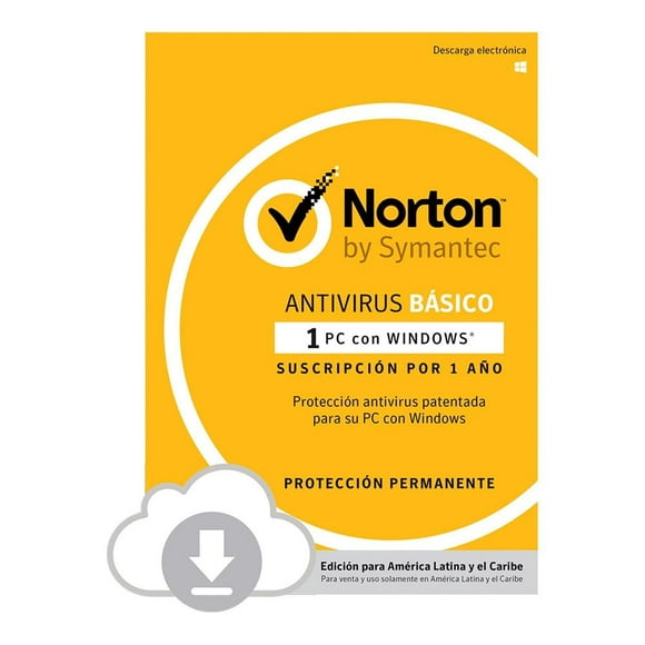 antivirus norton basic 10 para 1 pc por 1 año descargable