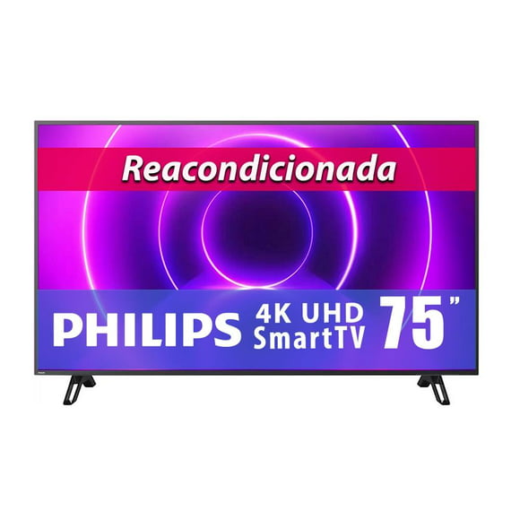 tv philips 75 pulgadas 4k ultra hd smart tv led 75pfl5604f7 reacondicionada