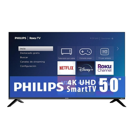 TV Philips 50 50 Pulgadas Roku 4K Ultra HD LED 50PUL6653/F8