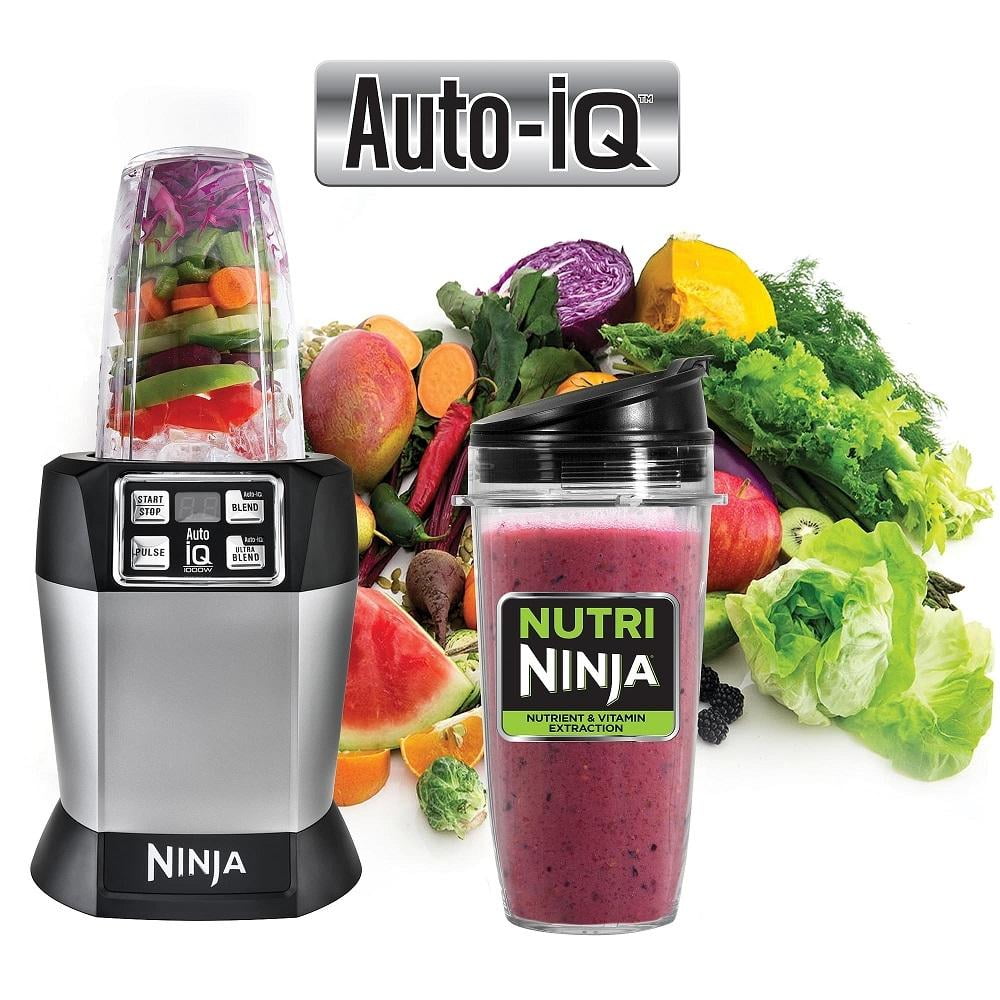 NINJA Licuadora Personal Nutri Pro Auto-IQ con 2 vasos BN400  Reacondicionado Ninja BN400