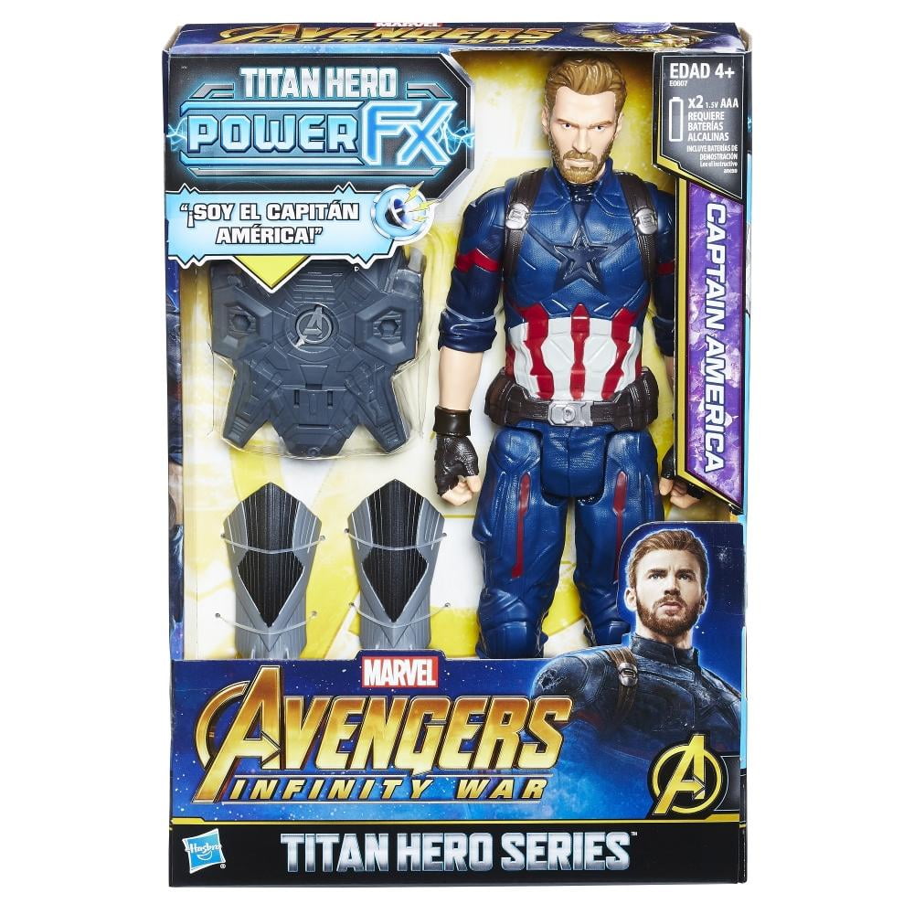  Marvel Titan Hero Series Capitán América Figura electrónica :  Juguetes y Juegos