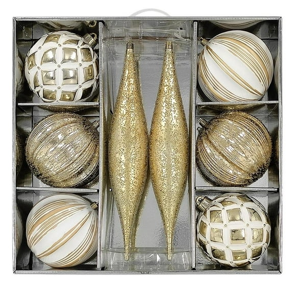 esferas navideñas holiday time resistentes de lujo 8 piezas