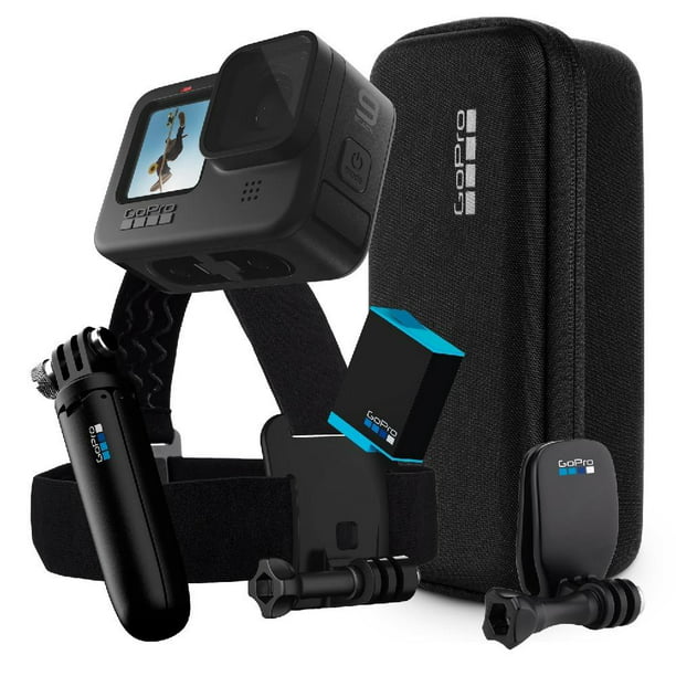 Gurmoir Kit de accesorios con funda impermeable para GoPro Hero 11/Hero  10/Hero 9 negro, juego de accesorios de video para cámara de acción  esencial