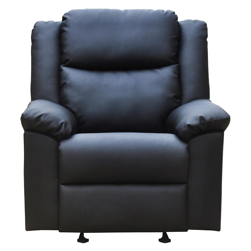 sillón individual wave de piel italiana color negro marca boal