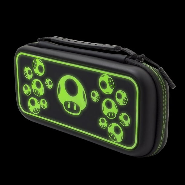 Estuche de viaje PDP Plus Glow Hongo 1 Up para Nintendo Switch