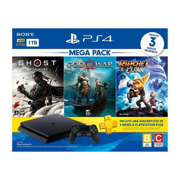 Motear hilo exposición Consola PlayStation 4 SONY 1TB más 3 Juegos | Walmart en línea