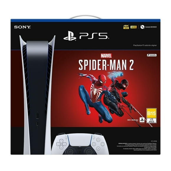 consola playstation 5 digital bundle marvels spiderman 2