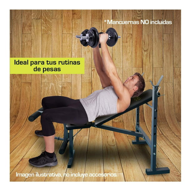 Banco para pesas reclinable con rack Athletic Works WMW-2110