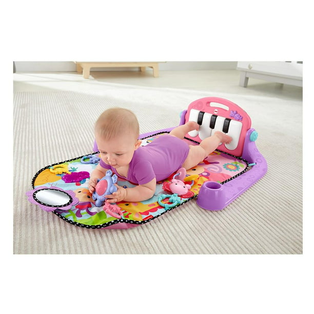 Gimnasio de Actividades Fisher Price Newborn Toys Deluxe Piano Pataditas  Musicales Rosa