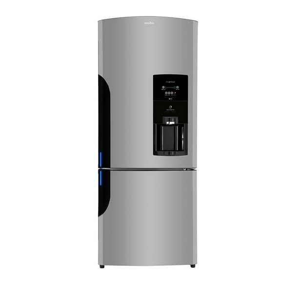 refrigerador 19 pies mabe bottom mount con despachador de agua rmb520ibmrx1 inox