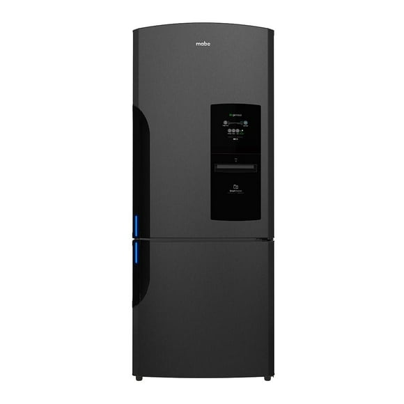 refrigerador 19 pies mabe bottom mount con smart station rmb520iwmrp1 black stainless