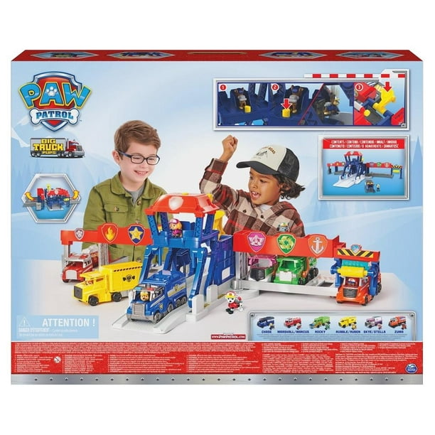 PAW Patrol Deluxe Marshall - Juguete de figura de acción coleccionable de  Marshall y camión de bomberos transformable, juguete para niños mayores de  3