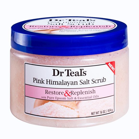 Exfoliante corporal Dr. Teal's sales rosas del Himalaya 454 g