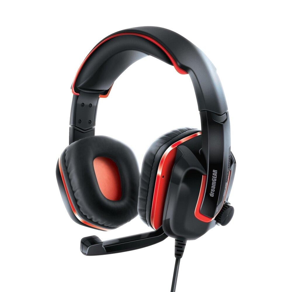 Audífonos de Diadema con Micrófono para Gaming Gadgets and fun Eclixe  Auriculares Gamer G200 Rojo con negro