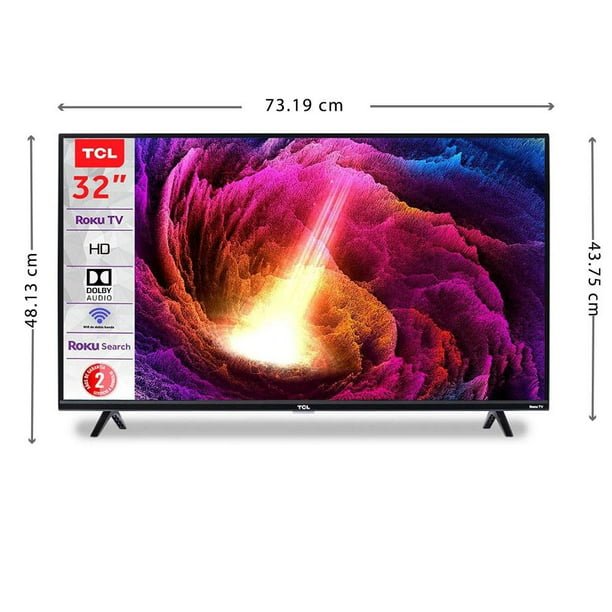 TCL Smart LED TV Dolby Digital Advanced Digital de 32 pulgadas de clase HD  720p, diseño premium compatible con Alexa y Google Assistant 32S331