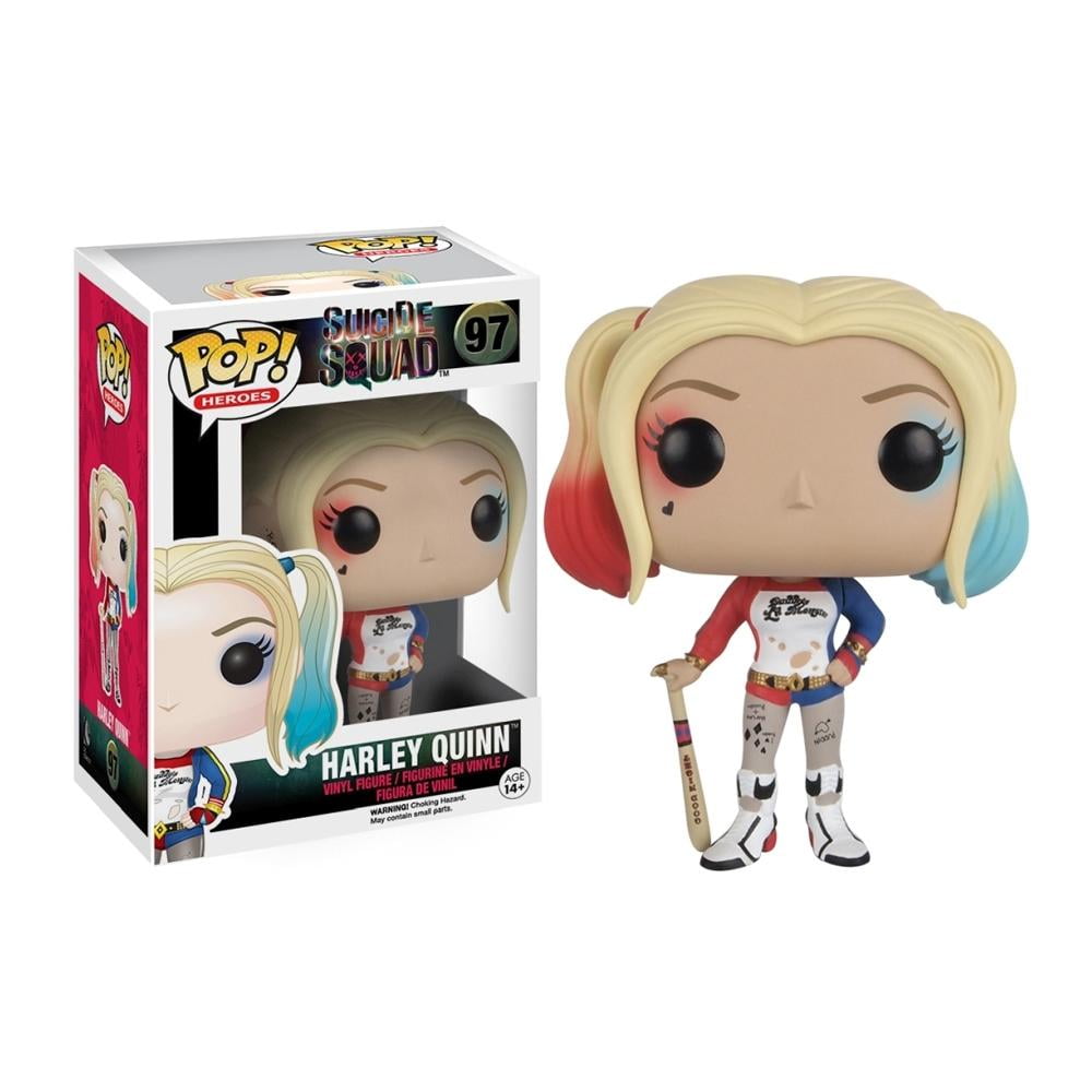 POP Funko DC Heroes: Harley Quinn with Boombox Vinyl Figure, Multicolor,  3.75 inches