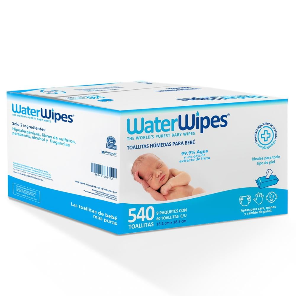 WaterWipes Baby Wipes - Toallitas húmedas hipoalergénicas para bebés