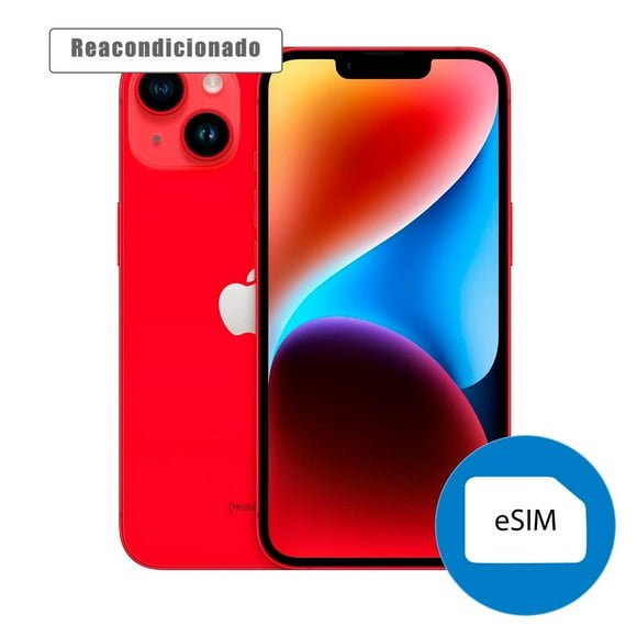 iphone 14 plus apple 128gb esim rojo reacondicionado