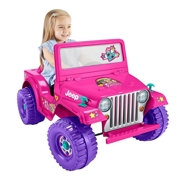  Montable eléctrico Power Wheels Barbie Jeep Wrangler voltios rosa