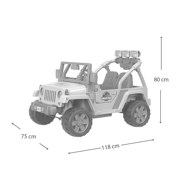  Montable Eléctrico Power Wheels Jurassic World Jeep Wrangler Volts