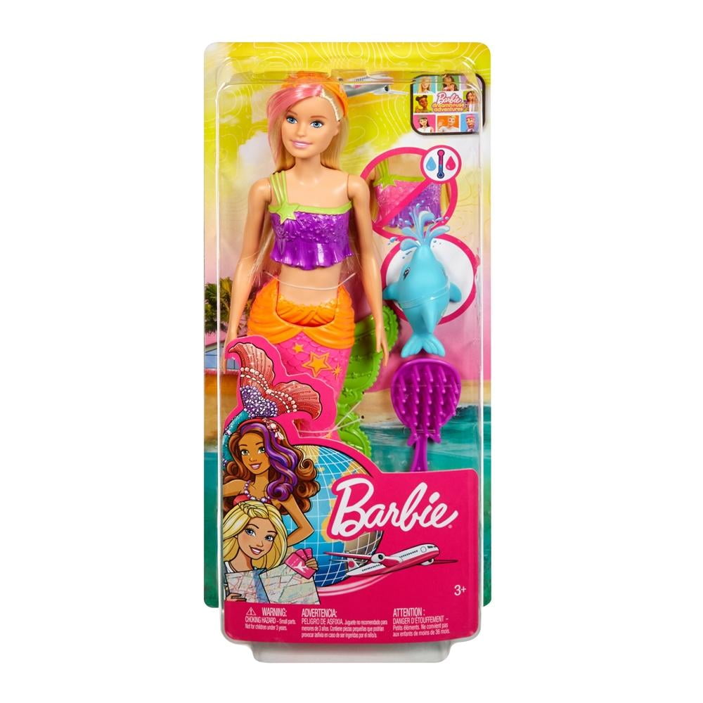 Turbulencia pozo conducir Muñeca Barbie Explora y Descubre Sirena Cambia de Color | Walmart