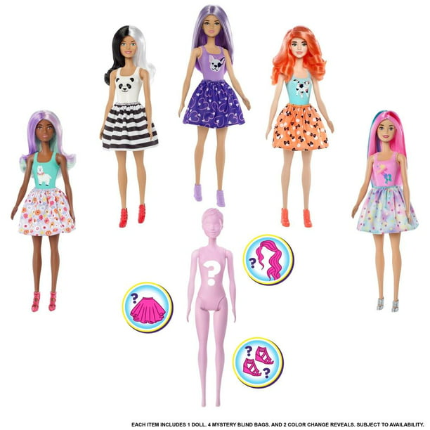 añadir formal Esquivo Muñeca Barbie Color Reveal Sorpresa | Walmart