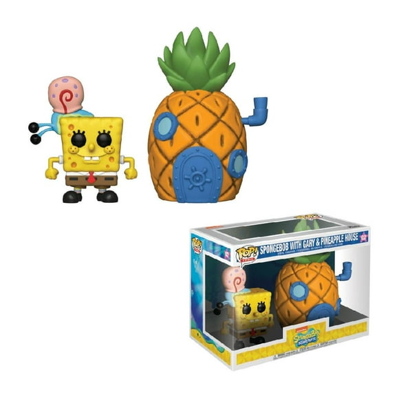 figura funko pop spongebob with gary and pineapple house 45 pulgadas