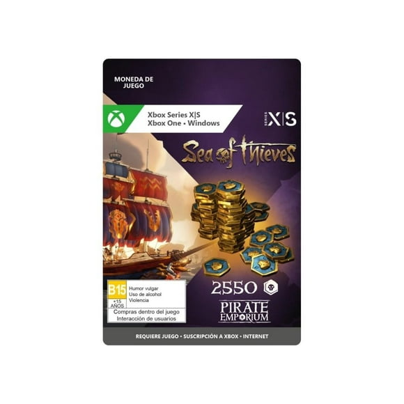 sea of thieves captains ancient coin pack 2550 coins xbox digital