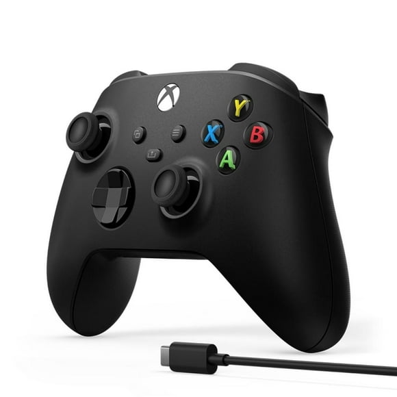 control inalámbrico xbox one series microsoft xs pc negro más cable usb tipo c