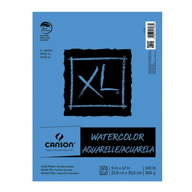  Canson A5 Acuarela con 10 hojas de papel de acuarela prensado  en frío blanco A3 : Arte y Manualidades