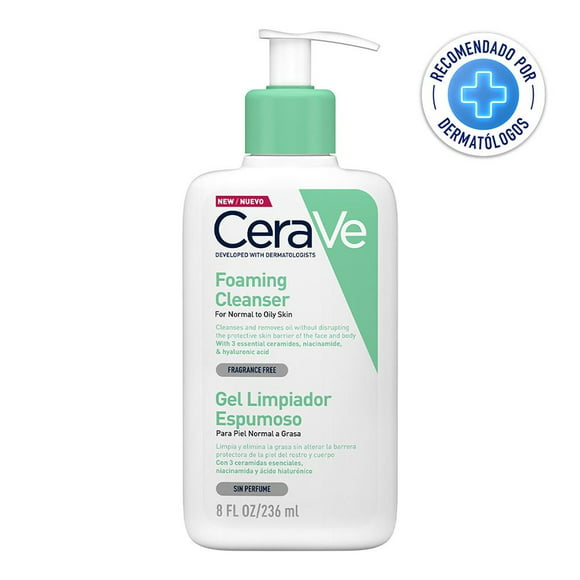 gel limpiador cerave hydrating cleanser espumoso piel normal a grasa 236 ml