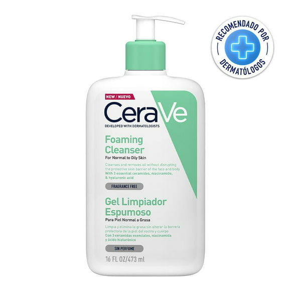 gel limpiador cerave hydrating cleanser espumoso piel normal a grasa 473 ml