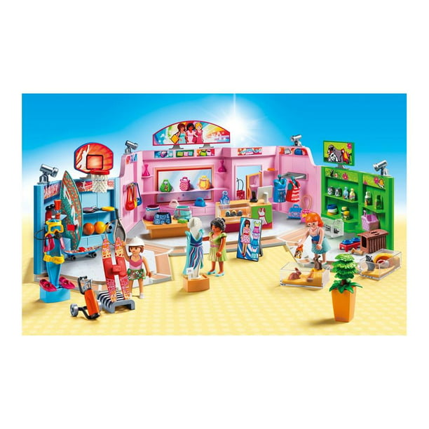 Paseo Comercial con 3 tiendas Playmobil City Life 180 Piezas
