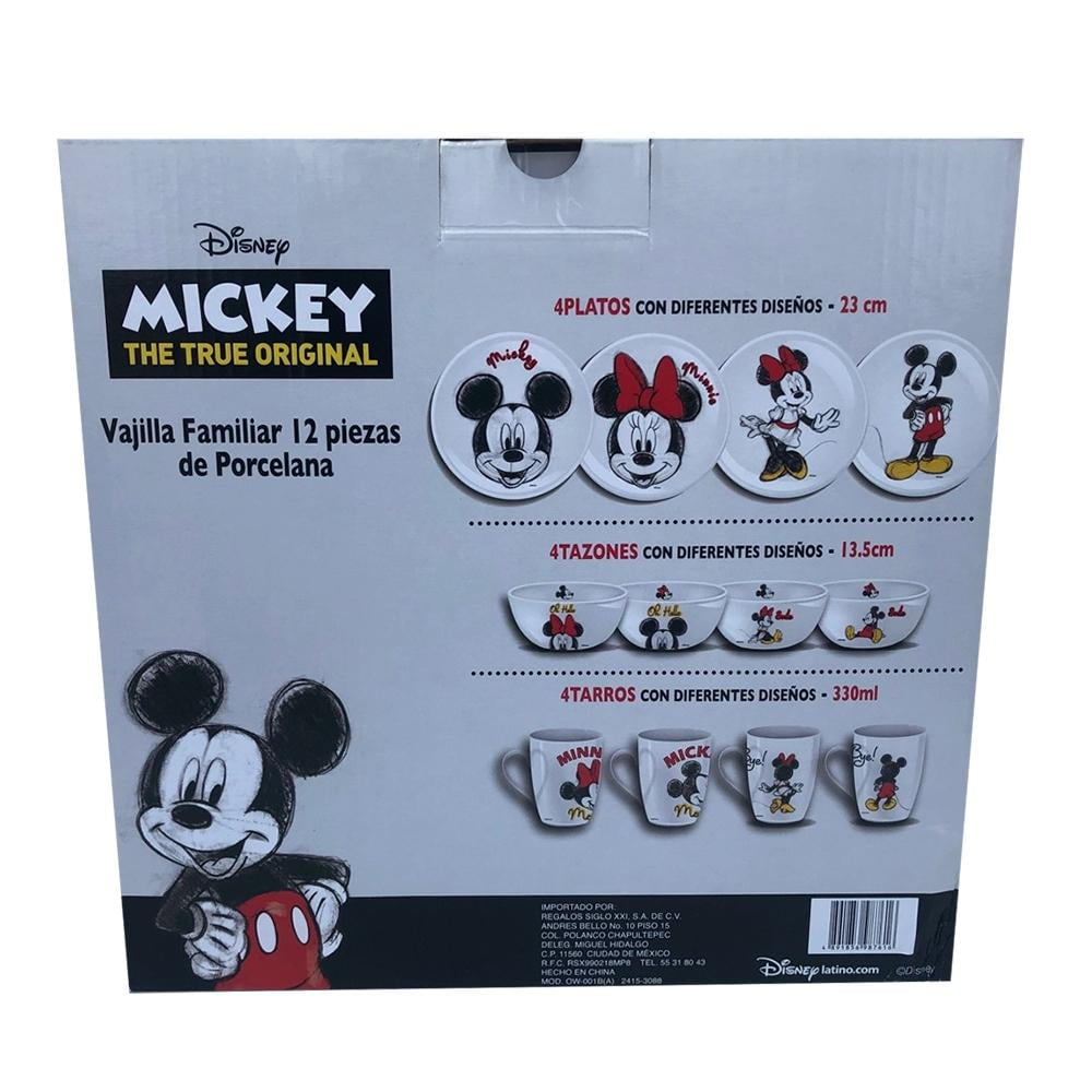 Fun Kids 2415-3088 Juego de Vajilla Disney Mickey y Minnie Mouse de  Porcelana 12 Piezas Para 4 Personas Blanca : .com.mx: Hogar y Cocina