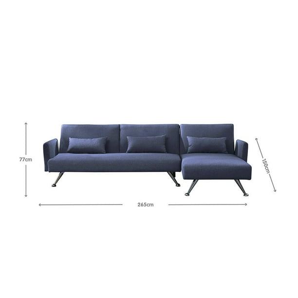 Sofa Cama TOMM 3 posiciones individual azul denim M & E MUEBLES Tomm azul  denim